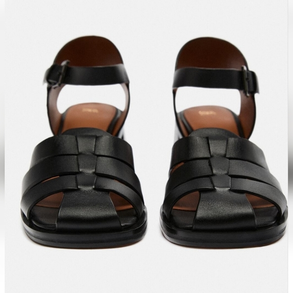 Zara LEATHER FISHERMAN SANDALS - Picture 6 of 9